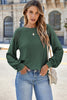 Chestnut Lace Long Sleeve Textured Pullover