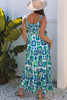 Multicolour Floral Maxi Sundress with Ricrac Trim