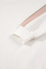 White Color Block Patchwork Drop Shoulder Pullover Casual Shorts 2pcs Outfit
