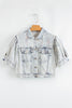 Beau Blue Light Wash Buttoned Chest Pocket Puff Sleeve Denim Jacket