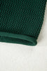 Blackish Green Plus Size Golden Accent Buttons Short Sweater Cardigan