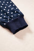 Brown Polka Dot Drawstring Wide Leg Long Sleeve Top Pant Set