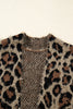 Brown Leopard Open Casual Cardigan