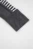 Khaki Stripe Thermal Knit Drop Shoulder Casual Top