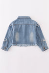 Blue pearl denim jacket