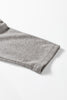 Light Grey Solid Color Extended Cuffs Long Sleeve Top