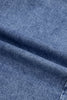 Dusk Blue Vintage Wash Denim Ruffle Detail Button Down Shirt