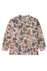 Multicolour Camo Print Ribbed Mock Neck Plus Size Sweatshirt