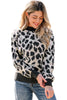Carbon Grey Leopard Drop Shoulder Baggy Sweater