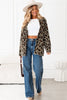 Brown Leopard Open Casual Cardigan