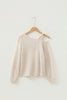 Jet Stream Solid Color Textured Knit Asymmetric Shoulder Long Sleeve Top