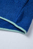 Sky Blue Sherpa Half Zip Contrast Trim Pullover Hoodie