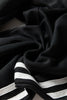 Black Varsity Striped Detail Crewneck Pullover Elastic Sweatpants 2pcs Outfit