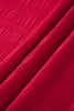 Fiery Red Textured Square Neck Top and Shirred High Waist Shorts Set
