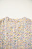 Multicolour Cozy Cable Knit Round Neck Long Sleeve Confetti Sweater