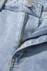 Beau Blue Lace Trim Casual Full-Length Regular Fit Jeans