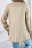 Smoke Gray Solid Color Hollowed Knit Open Front Cardigan Sweater