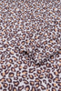 Khaki Leopard Ribbed Long Sleeve Top Drawstring Shorts 2pcs Outfit