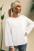 Pink Solid Color Knit Loose Bracelet Sleeve Dolman Sweater