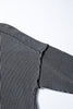 Black Twist Ribbed Exposed Seam Detail Long Sleeve Loose Top