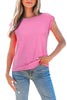 Bonbon Braided Cap Sleeve Crew Neck T Shirt
