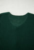 Blackish Green Plus Size Golden Accent Buttons Short Sweater Cardigan