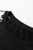 Black Leopard Print Patchwork Varsity Raglan Sleeve Sweatshirt Dress