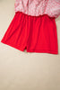 Sachet Pink Polka Dot Drawstring Casual Mini Skort