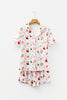 White Christmas Spirits Shirt Style 2pcs Short Pajama Set
