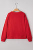 Fiery Red Merry Script Holiday Christmas Graphic Sweatshirt