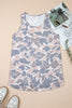 Multicolour Retro Camouflage Print Oversize Tank Top