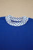 Racing Red Polka Dot Trim Baggy Pullover 2pcs Short Set