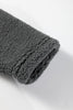 Medium Grey Fuzzy Drawstring Hoodie Lounge Pants 2pcs Set