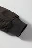 Carbon Grey Waffle Knit Patchwork Half Zipped Casual Sweatshirt