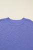 Wisteria Plus Size Striped Trim Drop Shoulder Knit Loose Sweater