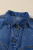 Sail Blue Vintage Wash Western Shift Denim Jacket
