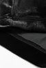 Black Shiny Velvet Drawstring High Waist Straight Leg Casual Pants