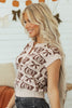 Brown Western Horseshoe Bow Pattern Button Front Sleeveless Knit Sweater