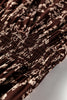 Brown Ditsy Floral Print Split Neck Long Sleeve Shirred Waist Flared Mini Dress