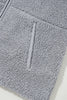 Medium Grey Fleece Zip Up Drawstring Hooded Pocketed Jacket