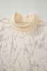 Khaki Camo Mock Neck Baggy Sweatshirt