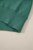 Blackish Green HO HO HO MERRY CHRISTMAS Drop Shoulder Loose Sweater