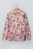 Sky Blue Camouflage Western Style Pullover Sweatshirt