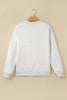 Light Grey High Neck Ribbed Cuff Hem Sweatshirt