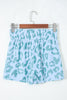 White Leopard High Waisted Athletic Shorts