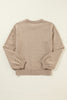 Evergreen Pearled Drop Shoulder Round Neck Sweater