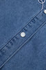 Dusk Blue Western Embroidered Collar Long Sleeve Denim Shirt