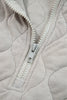 Gray Quilted Quarter Zip Plus Size Hoodie