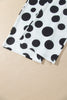 Khaki Polka Dot Long Sleeve Top Drawstring Relaxed Pants Set