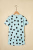 White Polka Dot Short Sleeve Top Casual Skort 2pcs Outfit
